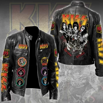 KISS Motorcycle Leather Jacket SNT1273