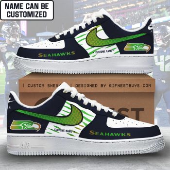Personalized Seattle Seahawks 2025 Super Bowl LX Champions AF1 Sneaker SNT1328