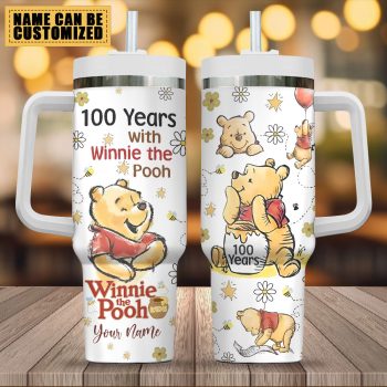 Personalized Winnie-the-Pooh 100th Anniversary 40oz Stanley Tumbler SNT1207
