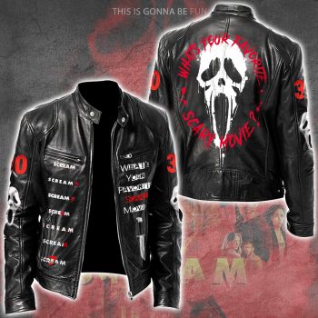 Scream 30th Anniversary Motorcycle Leather Jacket SNT1219
