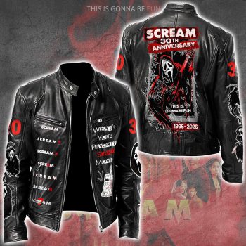 Scream 30th Anniversary Motorcycle Leather Jacket SNT1222
