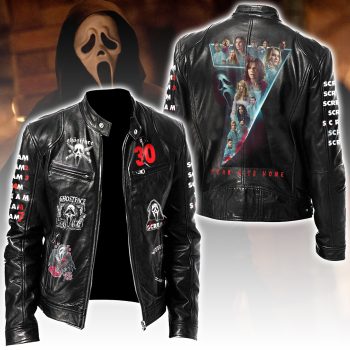 Scream Motorcycle Leather Jacket SNT1012