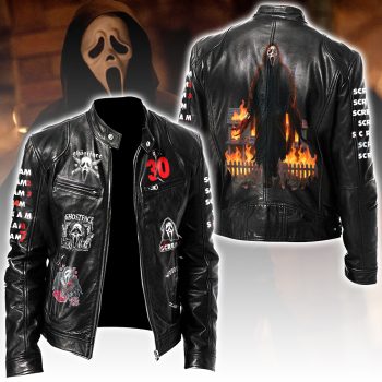 Scream Motorcycle Leather Jacket SNT1015