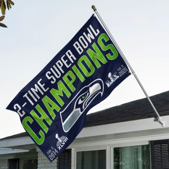 Seattle Seahawks 2025 Super Bowl LX Champions 3D Double-side House Flag SNT1339