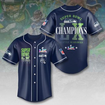 Seattle Seahawks 2025 Super Bowl LX Champions Baseball Jersey SNT1356