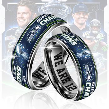 Seattle Seahawks 2025 Super Bowl LX Champions Custom Alloy Ring SNT1347