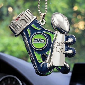 Seattle Seahawks 2025 Super Bowl LX Champions Custom shape 2-sided Acrylic Car Ornament SNT1201