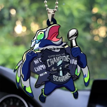 Seattle Seahawks 2025 Super Bowl LX Champions Custom shape 2-sided Acrylic Car Ornament SNT1223