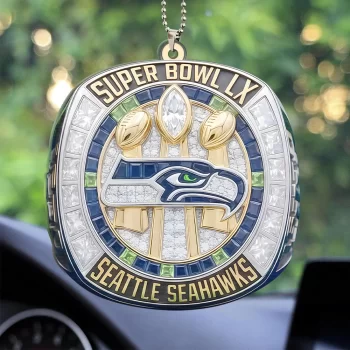 Seattle Seahawks 2025 Super Bowl LX Champions Custom shape 2-sided Acrylic Car Ornament SNT1364