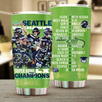 Seattle Seahawks 2025 Super Bowl LX Champions Tumbler Cup SNT1232