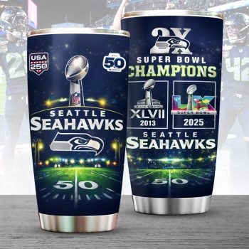 Seattle Seahawks 2025 Super Bowl LX Champions Tumbler Cup SNT1343