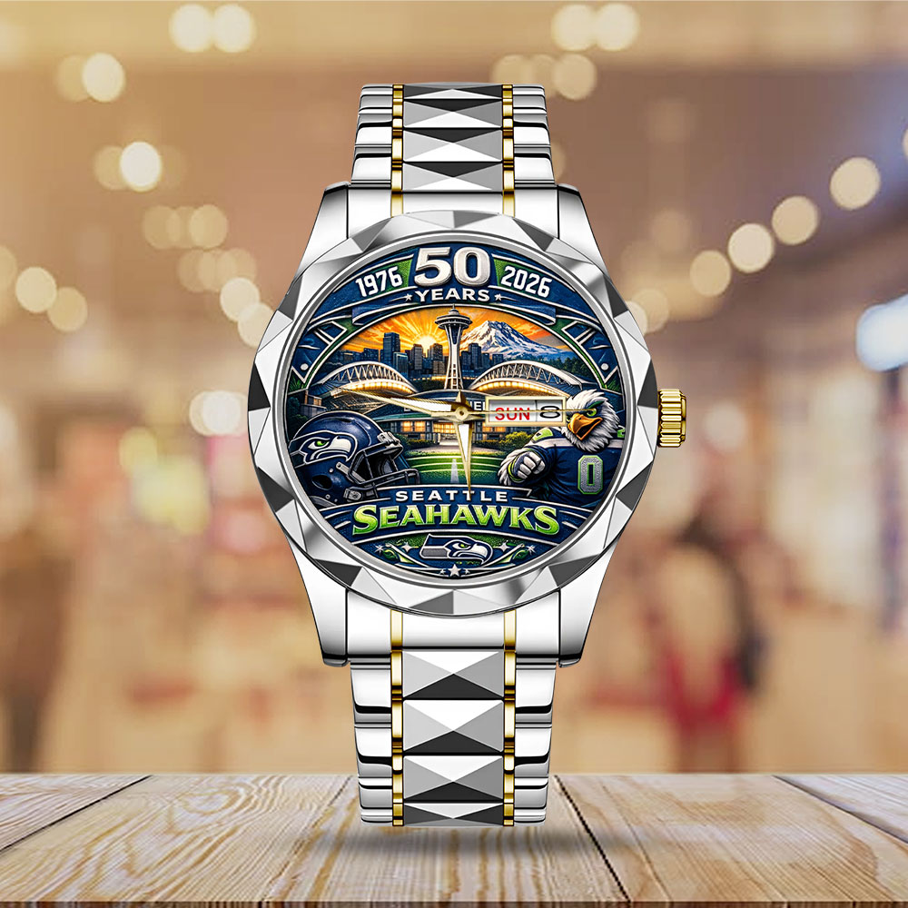 Seattle-Seahawks-50-Years-Alloy-Luxury-Quartz-Watch-SNT1333-1