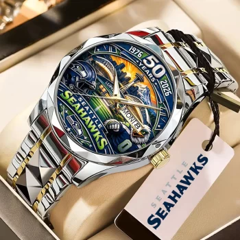 Seattle Seahawks 50 Years Alloy Luxury Quartz Watch SNT1333
