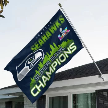 Seattle Seahawks Super Bowl LX Champions 3D Double-side House Flag SNT1046