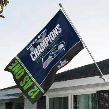 Seattle Seahawks Super Bowl LX Champions 3D Double-side House Flag SNT1047