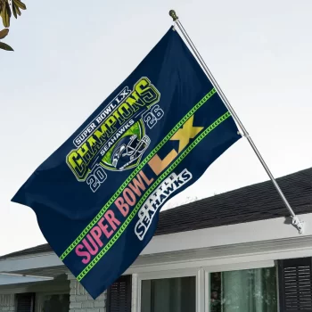 Seattle Seahawks Super Bowl LX Champions 3D Double-side House Flag SNT1177