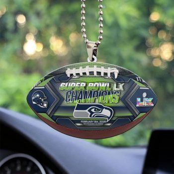 Seattle Seahawks Super Bowl LX Champions Custom shape 2-sided Acrylic Car Ornament SNT1277