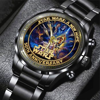 Star Wars 50th Anniversary Black Stainless Steel Watch SNT1152