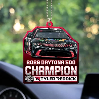 Tyler Reddick 2026 Daytona 500 Champion Custom shape 2-sided Acrylic Car Ornament SNT1027