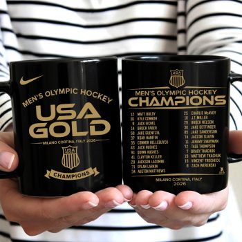 USA Men's Hockey 2026 Winter Olympics Gold Medal Ceramic Mug CHAMP20262