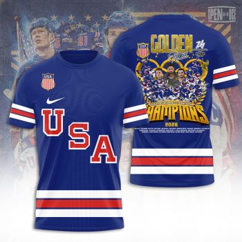 USA Men's Hockey 2026 Winter Olympics Gold Medal Unisex Tee CHAMP20265