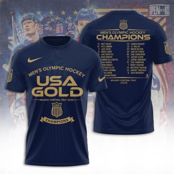 USA Men's Hockey 2026 Winter Olympics Gold Medal Unisex Tee CHAMP20267