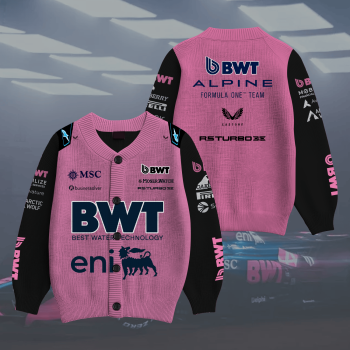 Alpine F1 Team Inspired Knit Cardigan