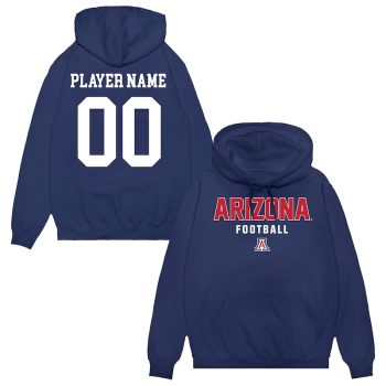 Arizona Wildcats Unisex NIL Pick-A-Player Football Pullover Hoodie - Navy