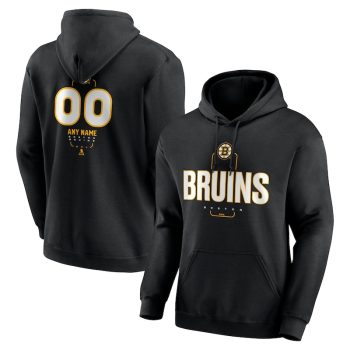 Boston Bruins Personalized Name & Number Midfielder Pullover Hoodie - Black