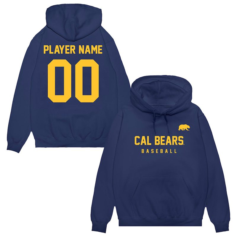 Cal-Bears-Unisex-NIL-Pick-A-Player-Baseball-Pullover-Hoodie-Navy Cal Bears Unisex NIL Pick-A-Player Baseball Pullover Hoodie - Navy