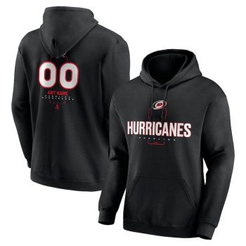 Carolina Hurricanes Personalized Name & Number Midfielder Pullover Hoodie - Black