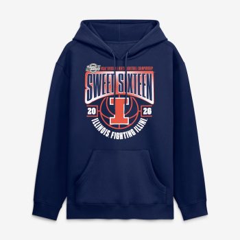 Illinois Fighting Illini 2026 NCAA Men's Basketball Tournament March Madness Sweet 16 Hoodie - Navy