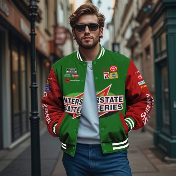 Interstate Batteries Racing Team Sponsor Logo Gear Casual Varsity Jacket