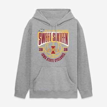 Iowa State Cyclones 2026 NCAA Men's Basketball Tournament March Madness Sweet 16 Hoodie - Gray