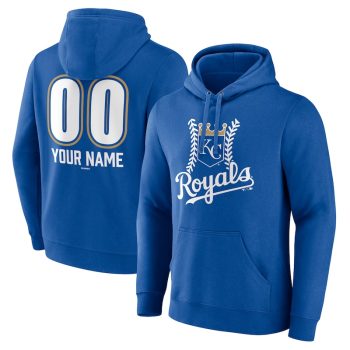 Kansas City Royals Personalized Name & Number Fastball Pullover Hoodie - Royal