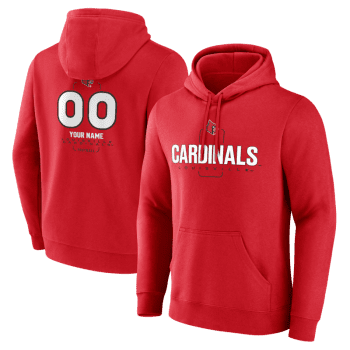 Louisville Cardinals Personalized Name & Number Midfielder Pullover Hoodie - Red