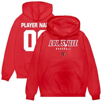 Louisville Cardinals Unisex NIL Pick-A-Player Baseball Pullover Hoodie - Red