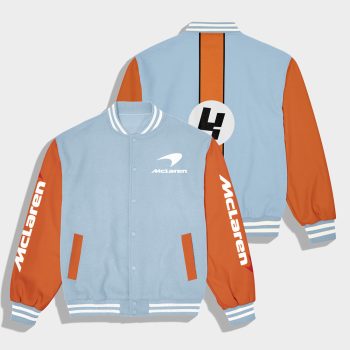 McLaren Gulf Edition Classic Racing Varsity Coat Casual Varsity Jacket