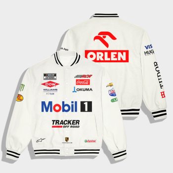 Motorsport Racing Team Mobil 1 Casual Varsity Jacket