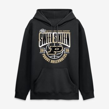 Purdue Boilermakers 2026 NCAA Men's Basketball Tournament March Madness Sweet 16 Hoodie - Black