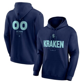 Seattle Kraken Personalized Name & Number Midfielder Pullover Hoodie - Deep Sea Blue