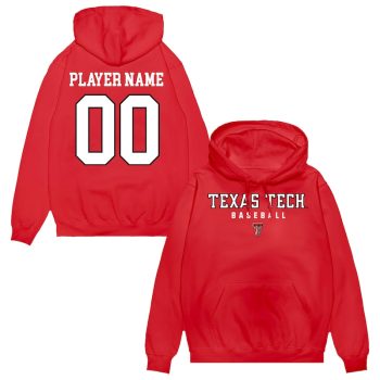 Texas Tech Red Raiders Unisex NIL Pick-A-Player Baseball Pullover Hoodie - Red