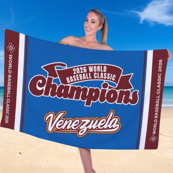 Venezuela 2026 World Baseball Classic Champions Rectangle Beach Towel VNZ1029