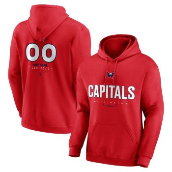Washington Capitals Personalized Name & Number Midfielder Pullover Hoodie - Red