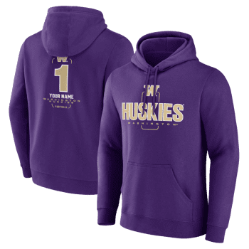 Washington Huskies Personalized Any Name Midfielder Pullover Hoodie - Purple
