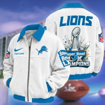 Detroit Lions Classic Varsity Bomber Jacket CBB3023