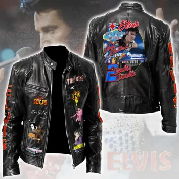 Elvis Presley Motorcycle Leather Jacket LJK3000