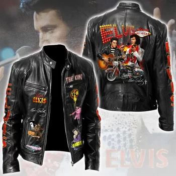 Elvis Presley Motorcycle Leather Jacket LJK3002