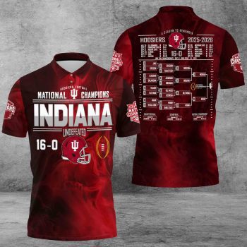 Indiana Hoosiers Football 2025 National Champions Polo Shirt CHAMP20435