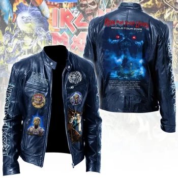 Iron Maiden Tour 2026 Motorcycle Leather Jacket LJK3009